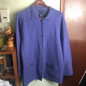 Vintage 90’s slouchy librarian core WOOL sweater. Purple / indigo - size Large
